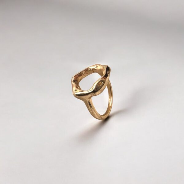 Minimalist and Organic Gold Ring - Image 2