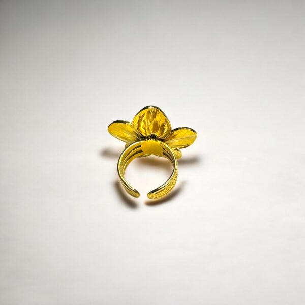 Gold floreal ring - Image 3