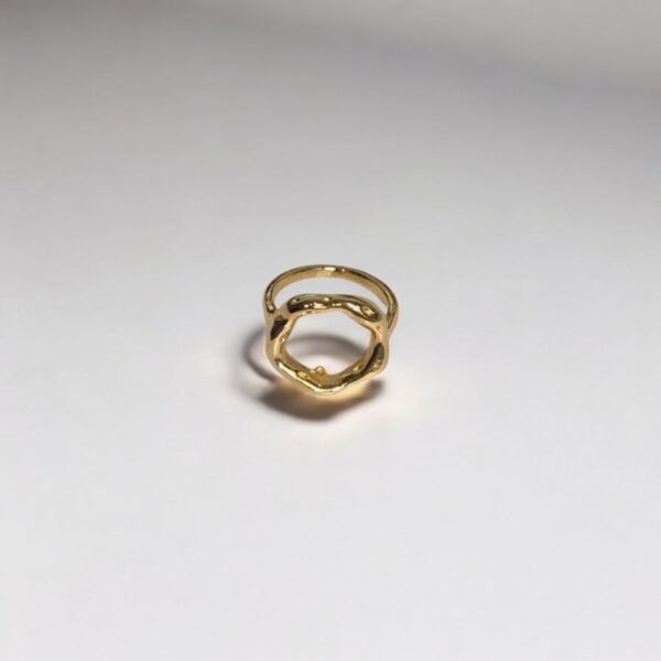 Minimalist and Organic Gold Ring - Image 3