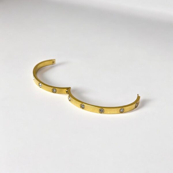 Gold-plated bracelet set with crystals - Image 2