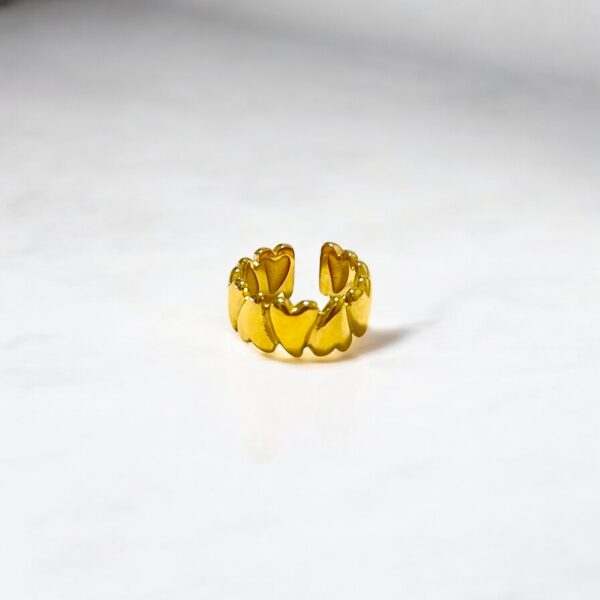 Gold heart ring - Image 2