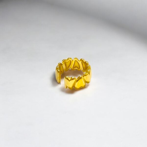 Gold heart ring - Image 3